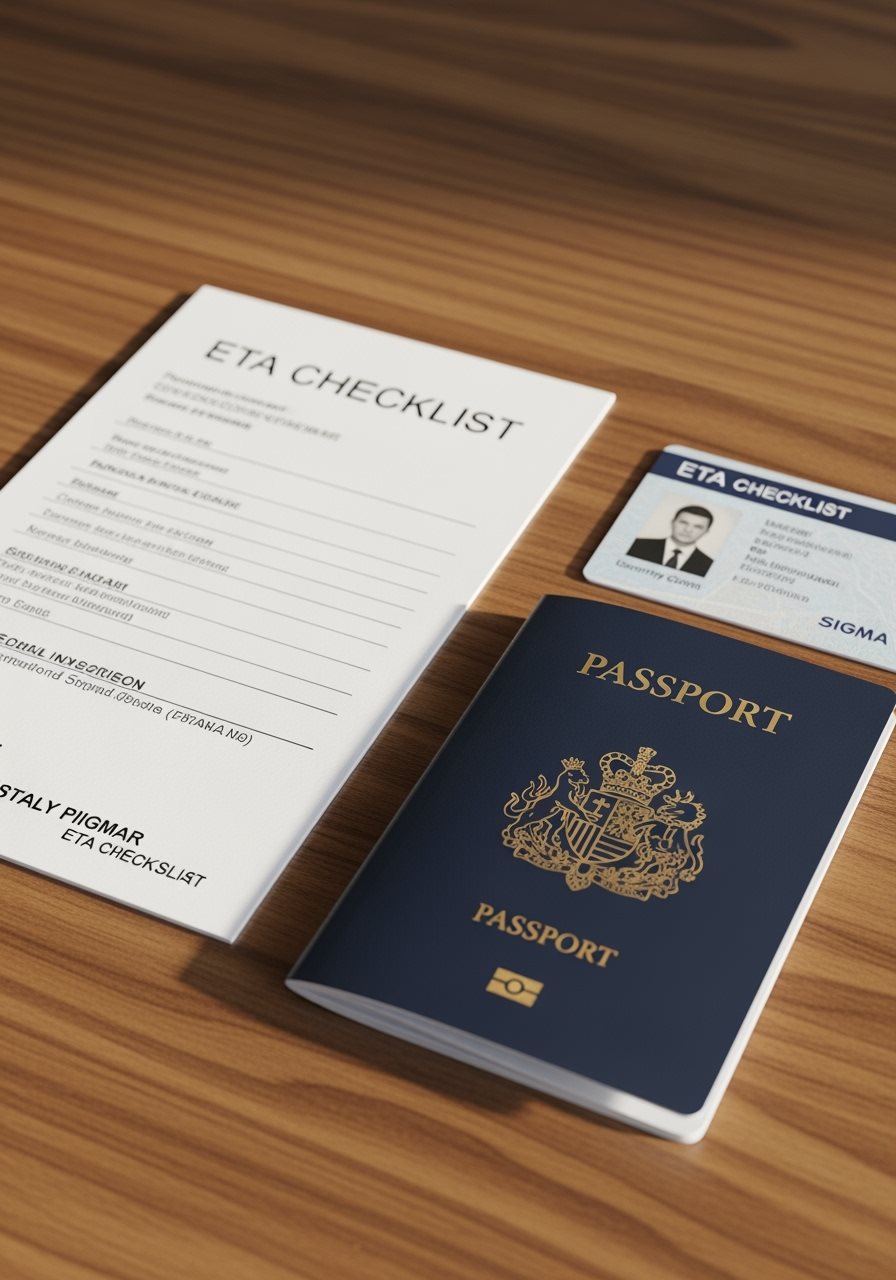 Checklist documents ETA et passeport