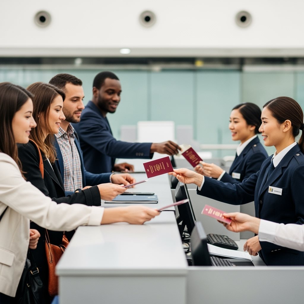 Contrôle passeports différentes nationalités vérification éligibilité ETA