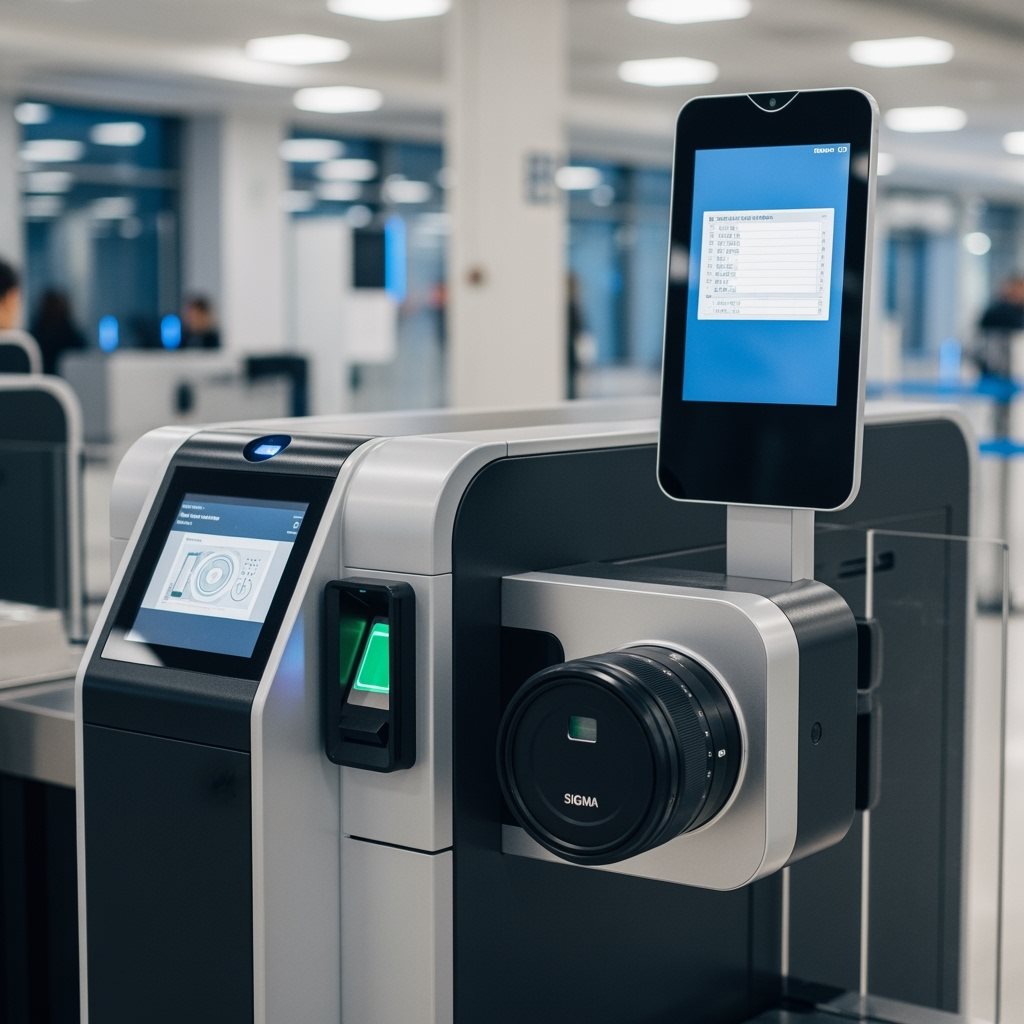 Système surveillance électronique biométrique passeport scanner