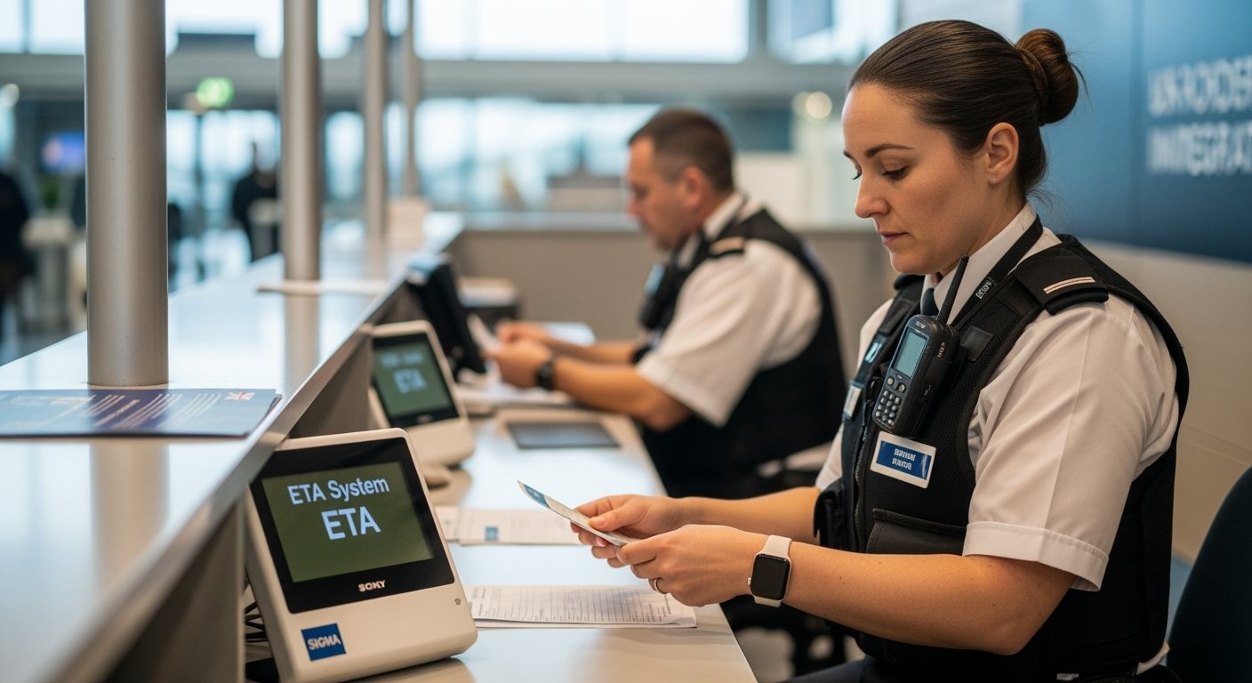 Contrôle frontière UK officier