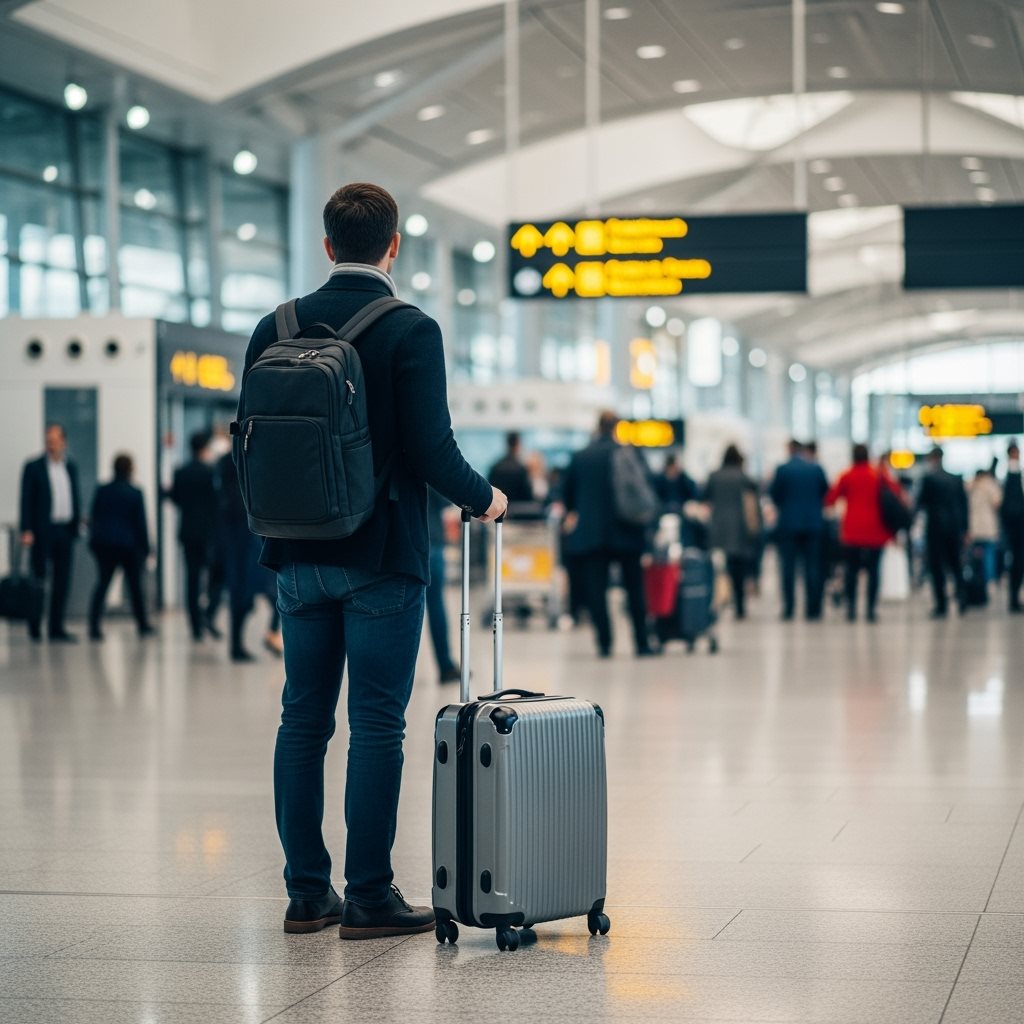 Voyageur préparant voyage sportif