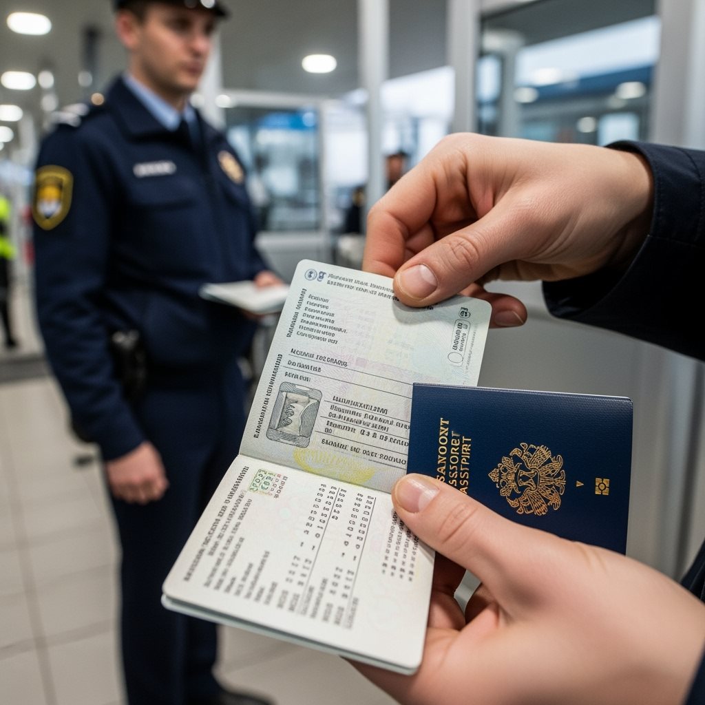 Vérification passeport biométrique contrôle frontalier