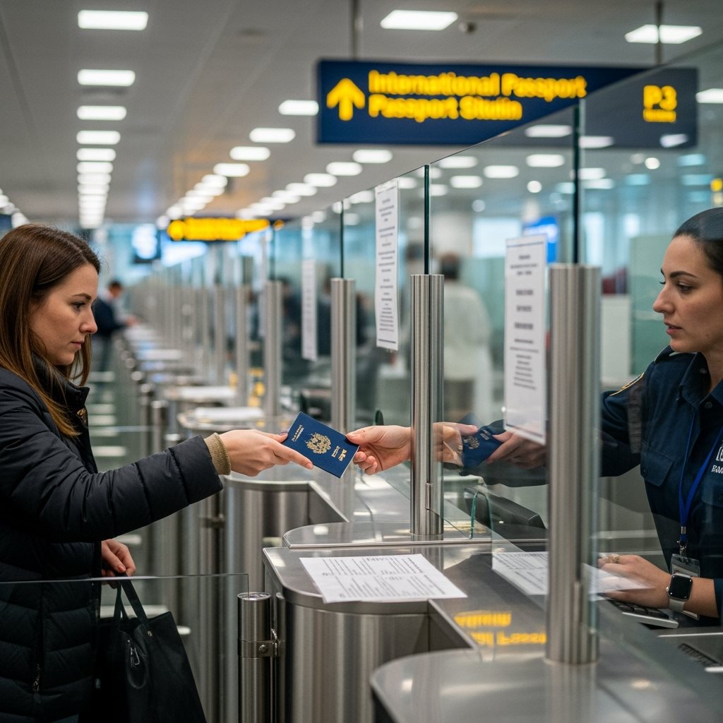 Zone transit aéroport international contrôle passeport